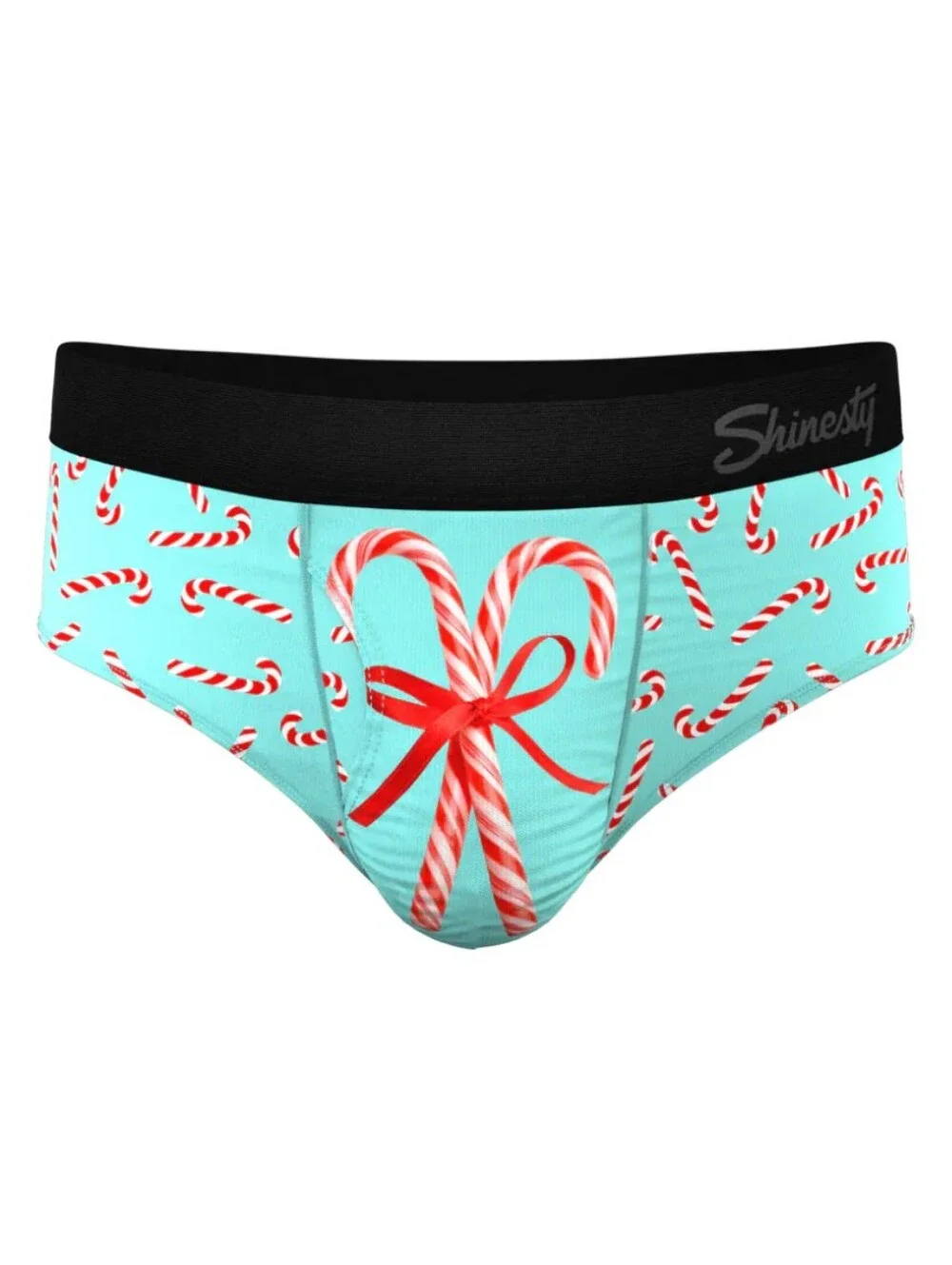The Peppermint Pimp Canes - Candy Cane Ball Hammock Pouch Underwear Briefs- 2X